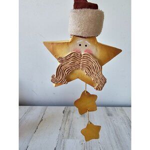 Metal star Santa‎ ornament Bell Xmas tree